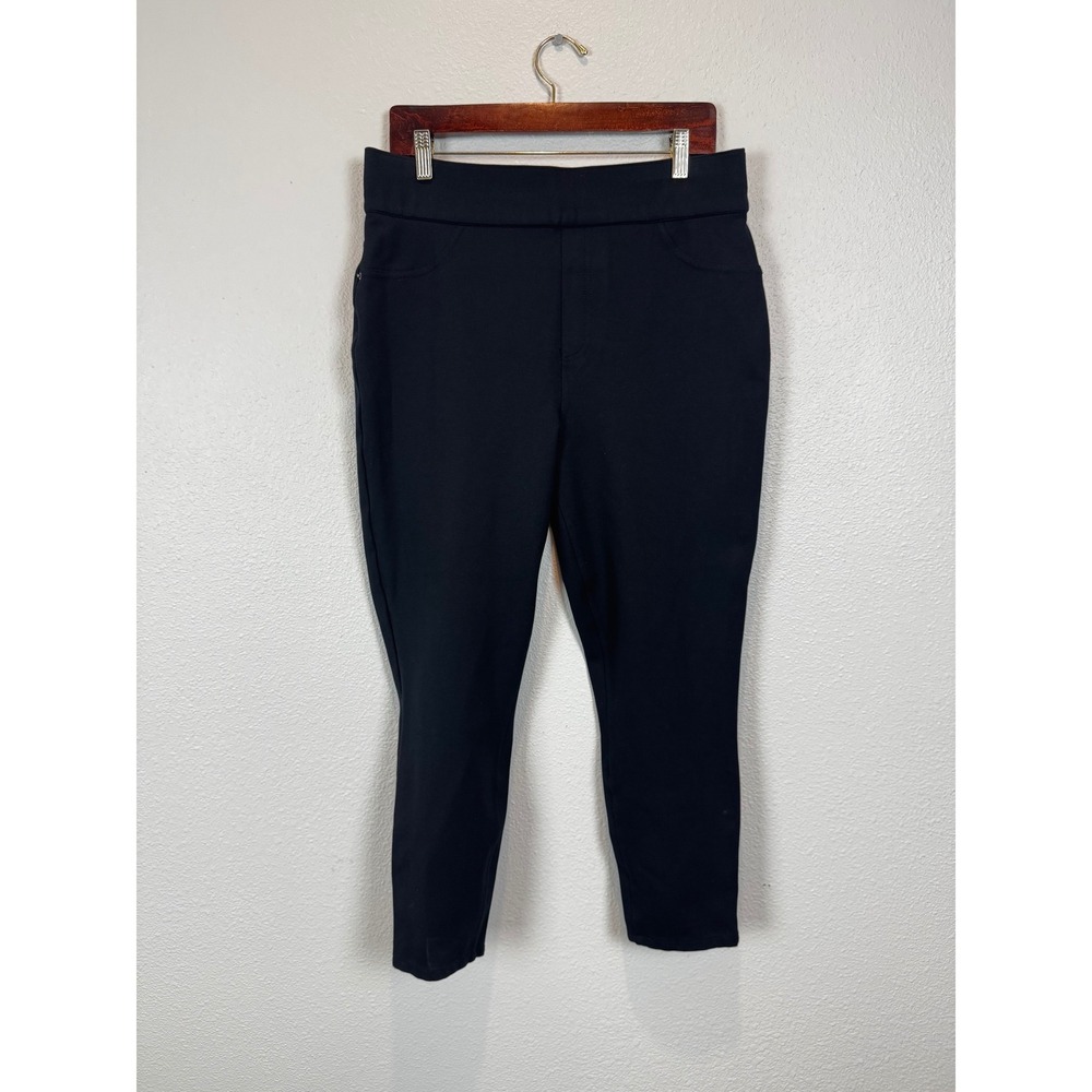 Spanx Pants Womens 1X Black The Perfect Ankle 4-Pocket 20202R Skinny Leg Ponte